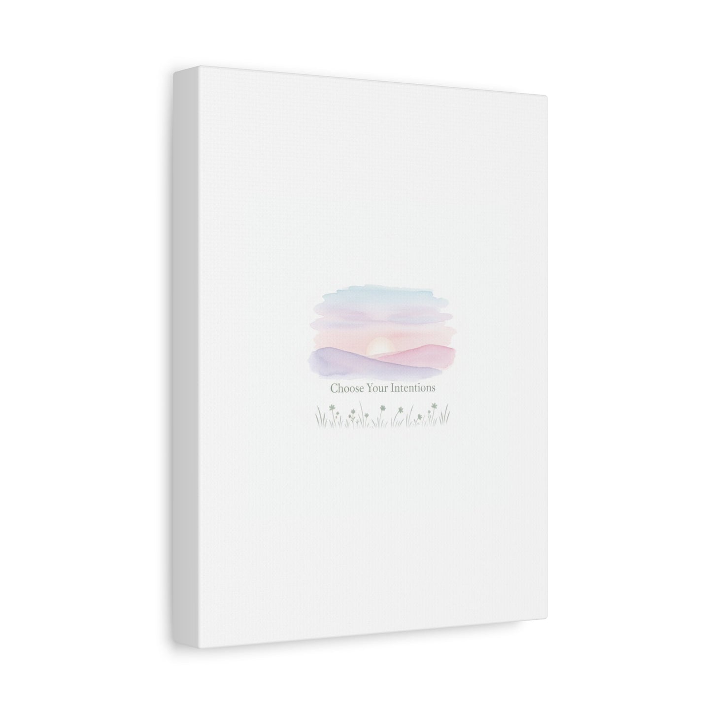Choose Your Intentions Canvas, soft wellness poster, pastel gradient mindfulness art