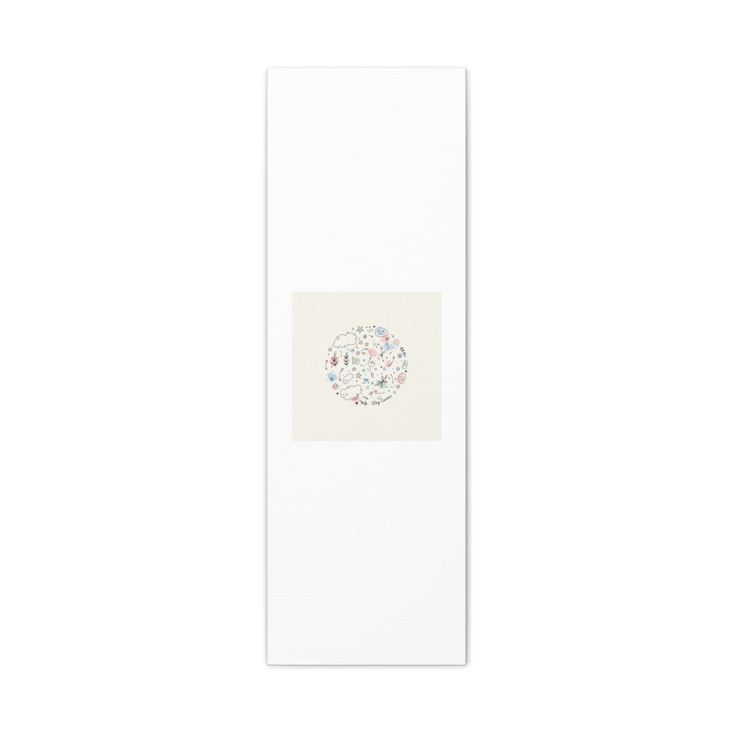 Doodle Circle Line Drawing Matte Canvas, Hand-Drawn Sketch Art