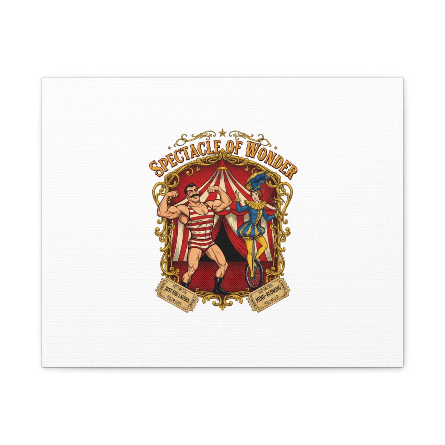 Spectacle of Wonder Circus Art Print, Canvas | Vintage Carnival Design