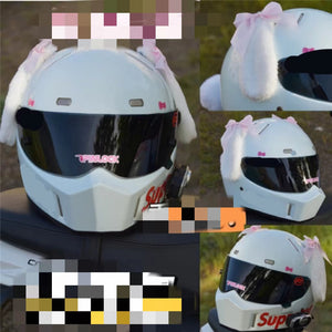White pink looping rabbit