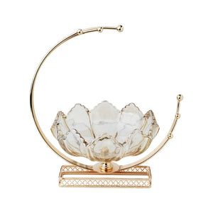 Golden glass plate lotus pond