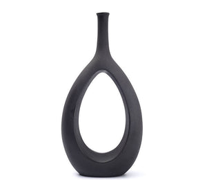 Hollow vase high black
