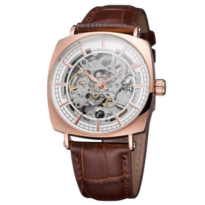 Brown belt rose gold shell