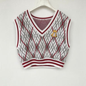 Little Bear Check Vest