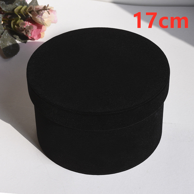 Round Box Gift Box Hug Bucket Eternal Flower With Hand Gift Box Florist Supplies