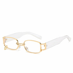 Gold frame white film