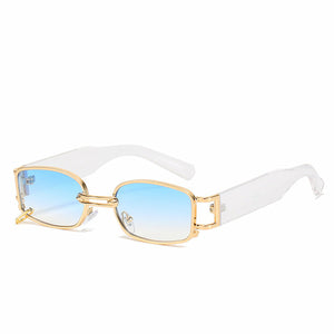 Gold frame blue film
