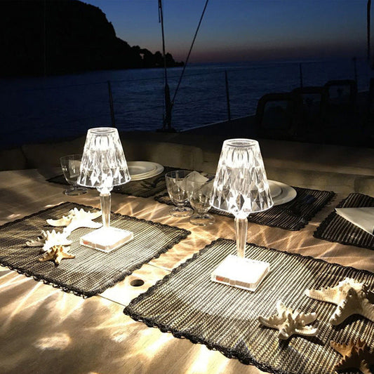 NEW Elegant Bedside or outside Diamond Acrylic Princess Table Lamp