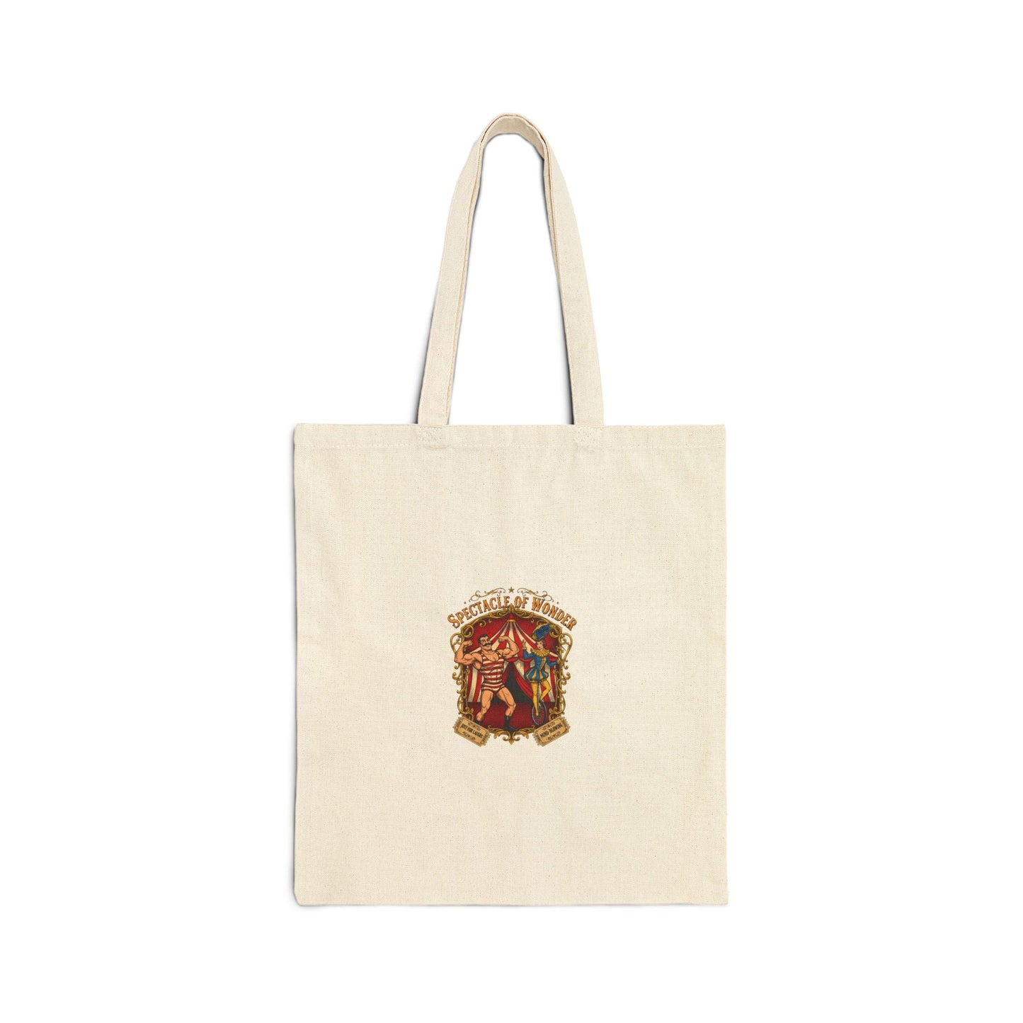 Vintage Circus Poster Tote | Campy Carnival Design, striped marquee aesthetic