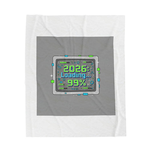 2026 Loading 99% Blanket | NYE countdown, retro system interface
