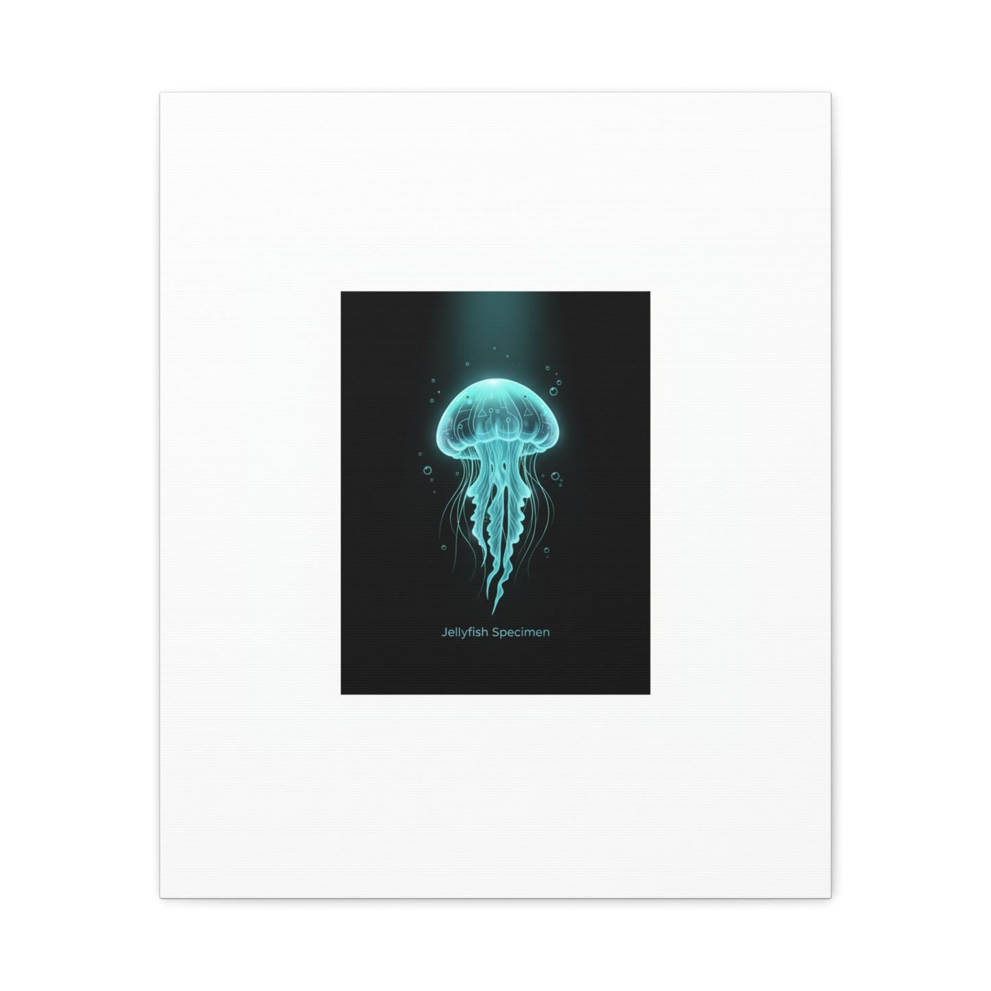 Bioluminescent Jellyfish Art Canvas | Deep Sea Aesthetic, Neon Glow
