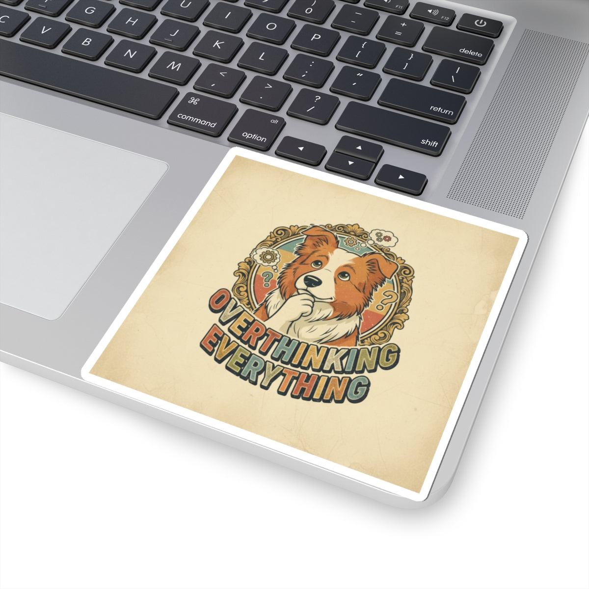 Overthinking Overrated — Funny Dog Sticker Pack
