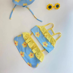 Small floral suspender+hat