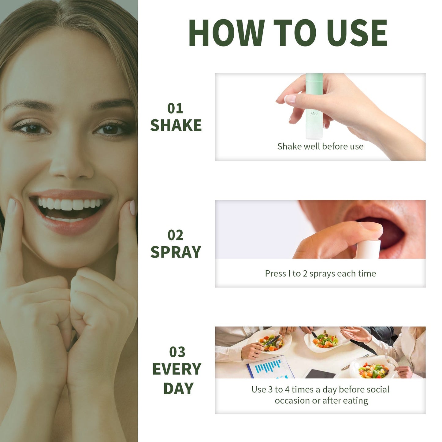 Probiotic Breath Freshener, Removes Bad Breath And Leaves Fragrance Probiotic Freshness Instant Mouth Spray