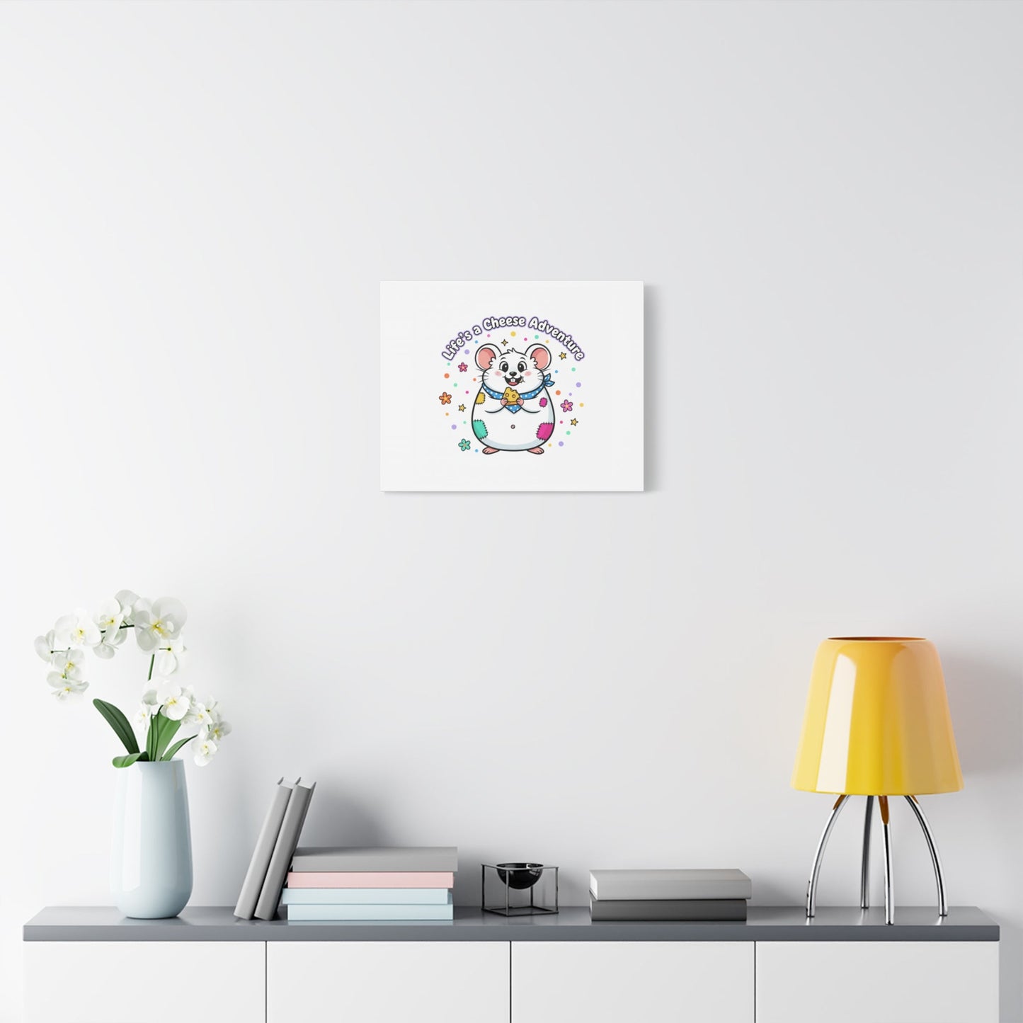 Life's a Cheese Adventure Canvas | Rodent-Core rat art print