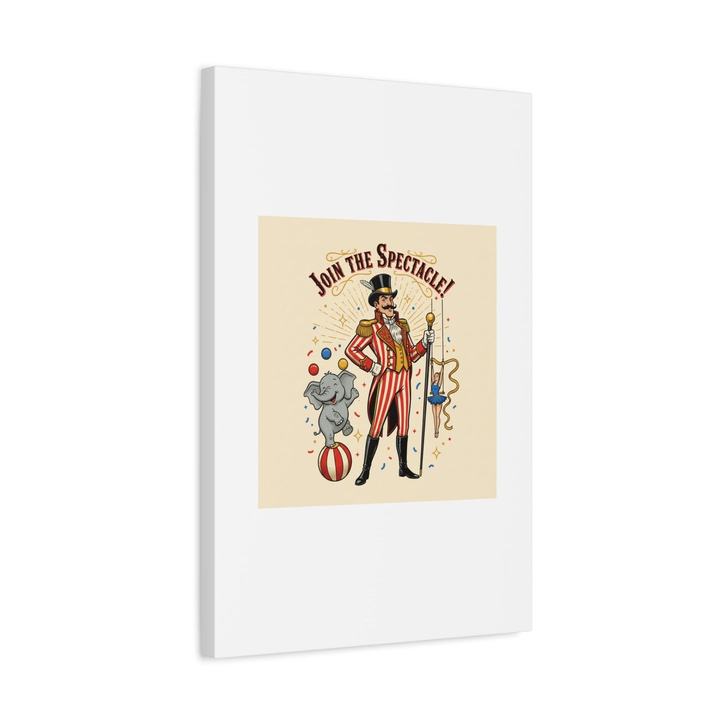 Join the Spectacle Circus Art Print | Matte Canvas, Stretched, Vintage Carnival Design