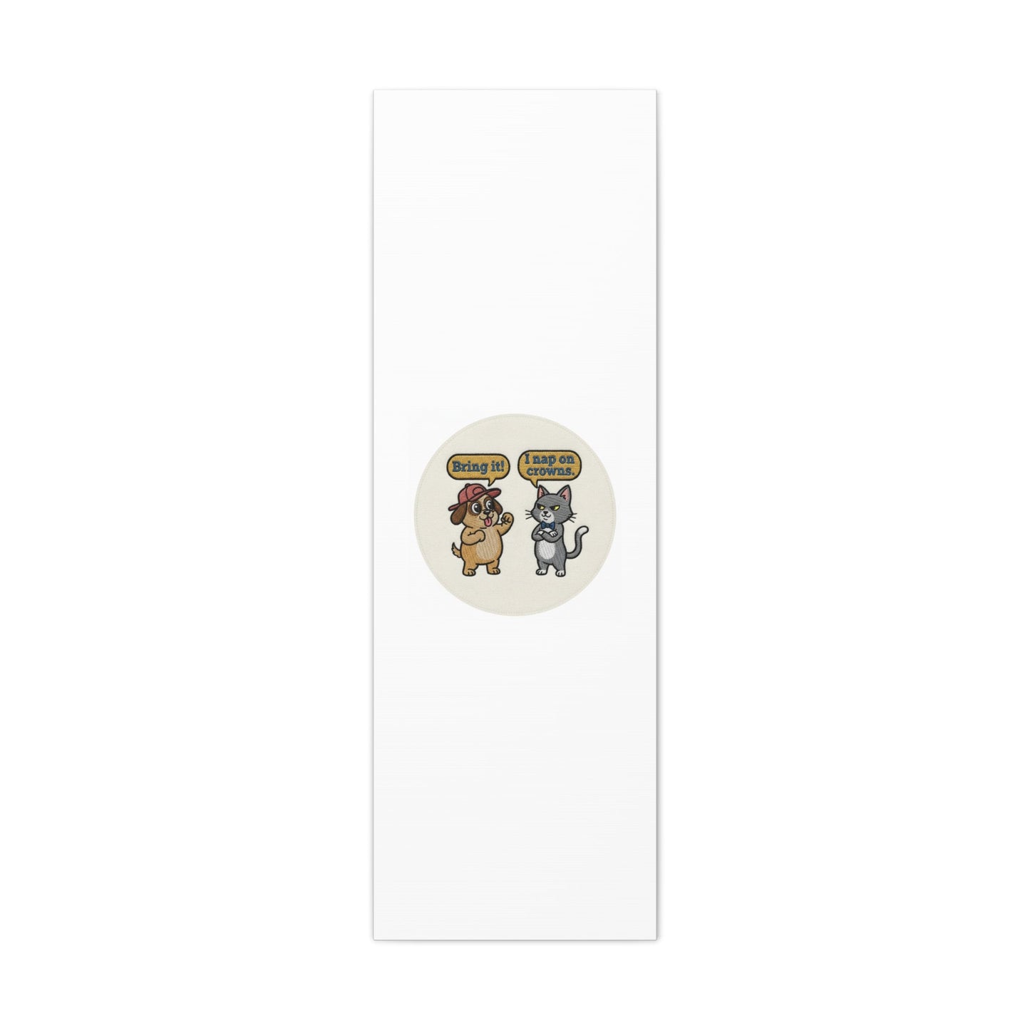 Funny Cat vs Dog Canvas | Pet Rivalry Wall Art