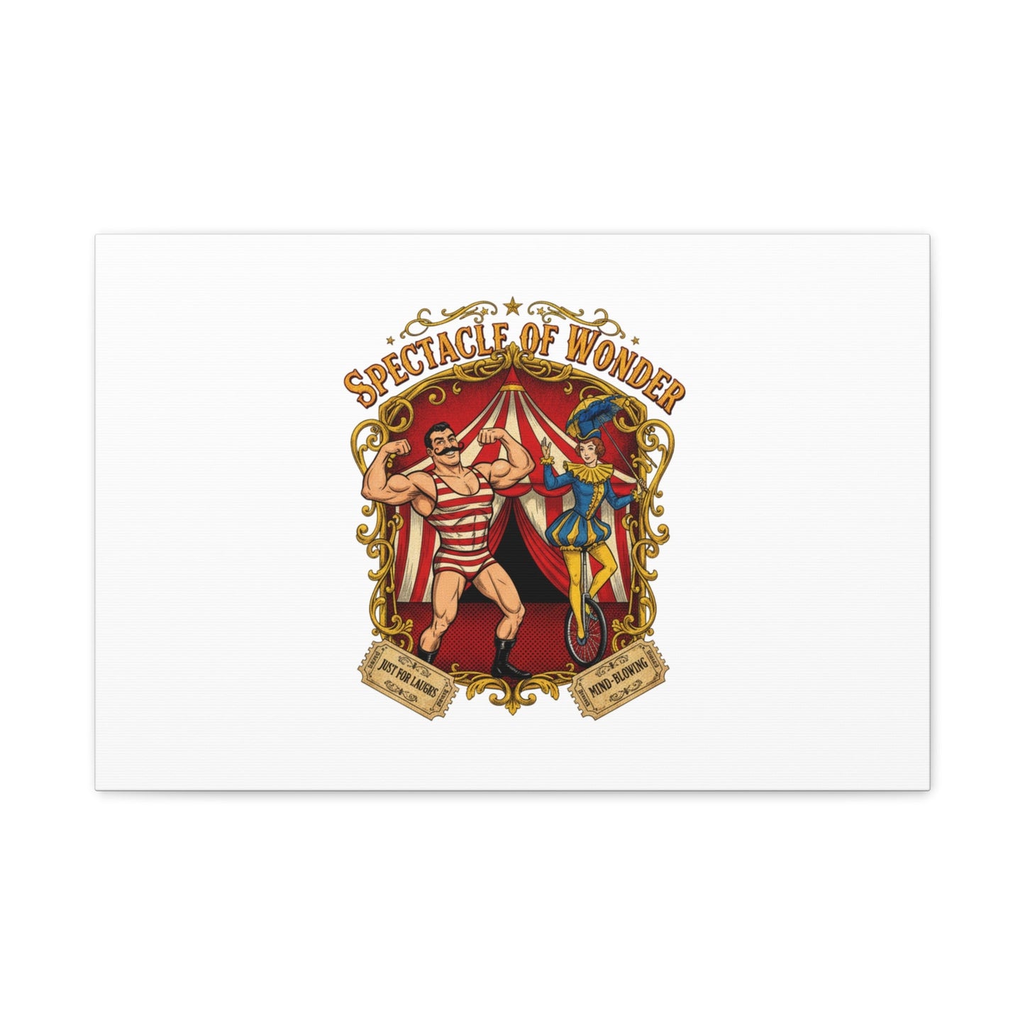 Spectacle of Wonder Circus Art Print, Canvas | Vintage Carnival Design