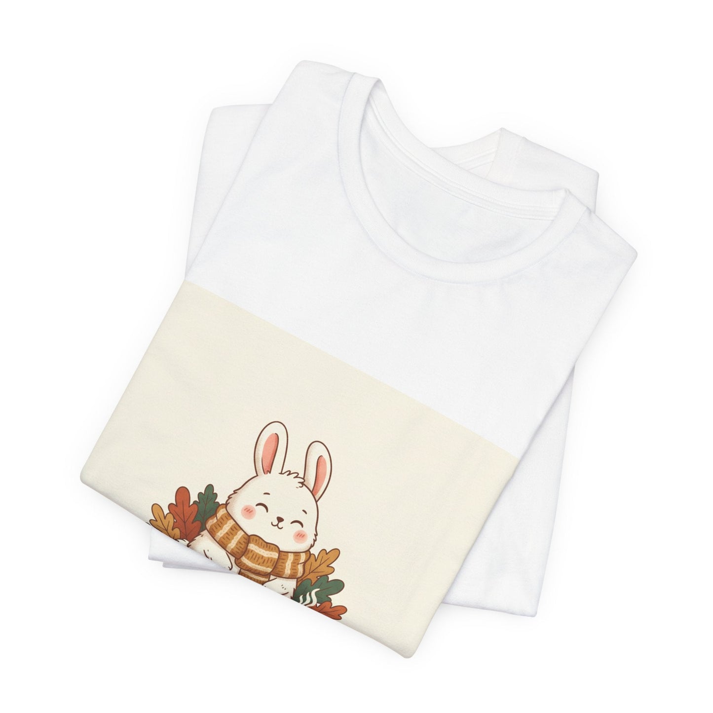 Stay Cozy Bunny T-Shirt | cute animal illustration, winter forest art