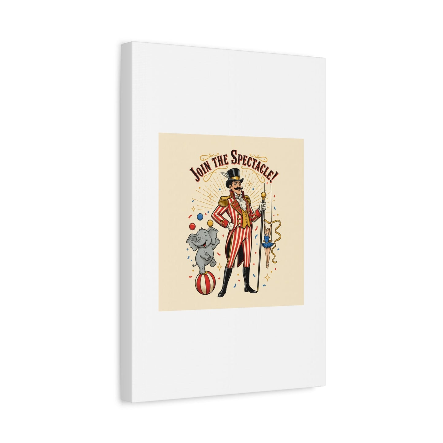 Join the Spectacle Circus Art Print | Matte Canvas, Stretched, Vintage Carnival Design