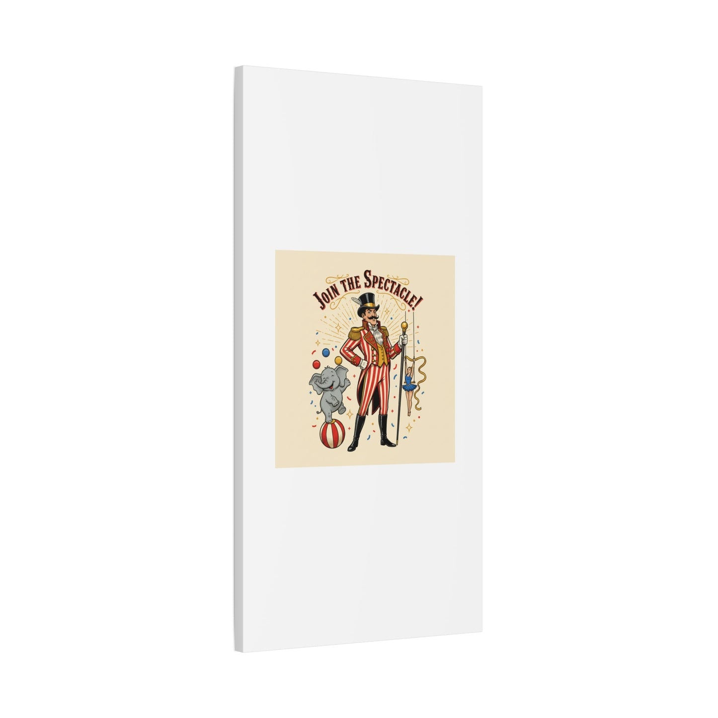 Join the Spectacle Circus Art Print | Matte Canvas, Stretched, Vintage Carnival Design