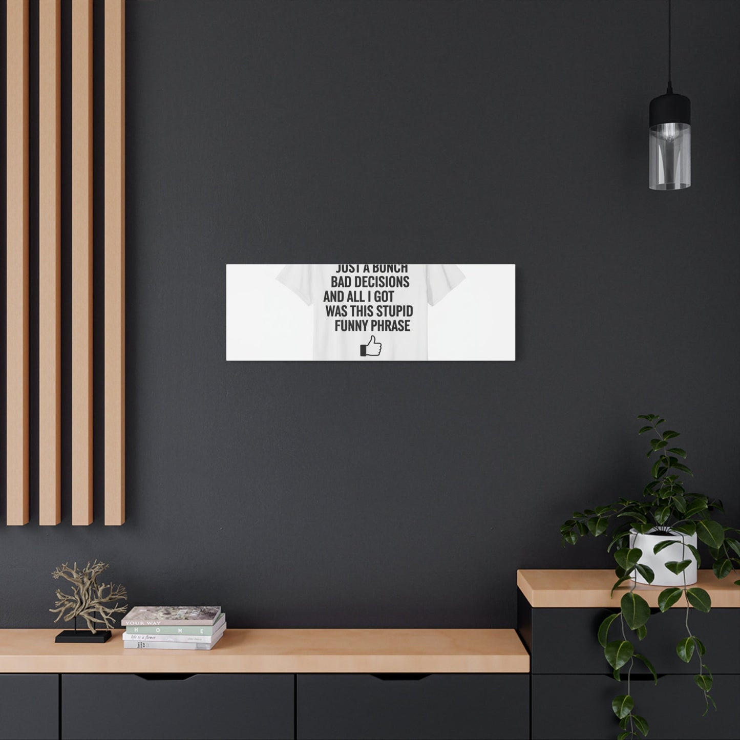 self-deprecating quote Canvas | sarcastic introvert wall art, anxiety humor