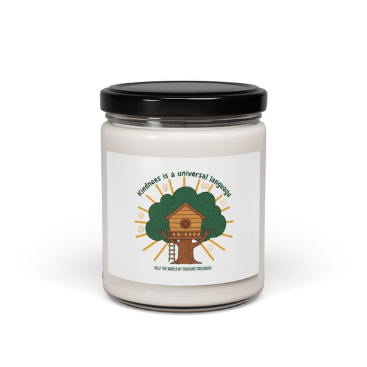 Kindness is a Universal Language Soy Candle, Eco Humor, Sustainable Living