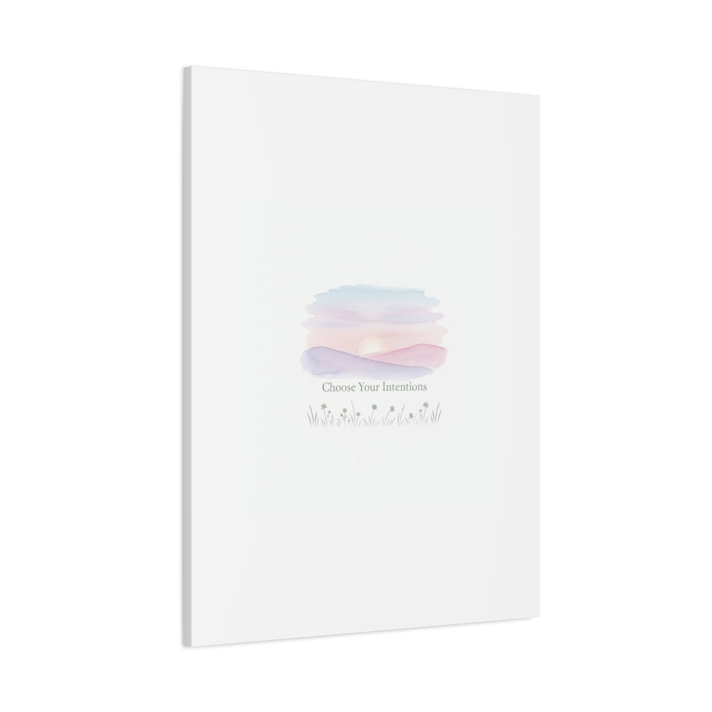 Choose Your Intentions Canvas, soft wellness poster, pastel gradient mindfulness art