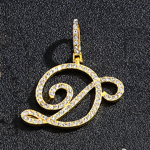 Gold single letter D