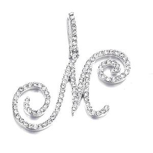 Silver single letter M