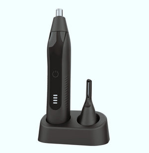 Black 2-in-1 nasal hair device