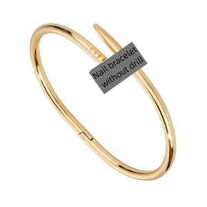 Nail Bracelet Diamond Free Gold