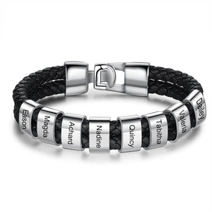 Eight beads bracelet steel