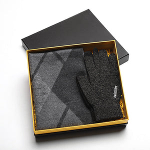 A and grey gloves