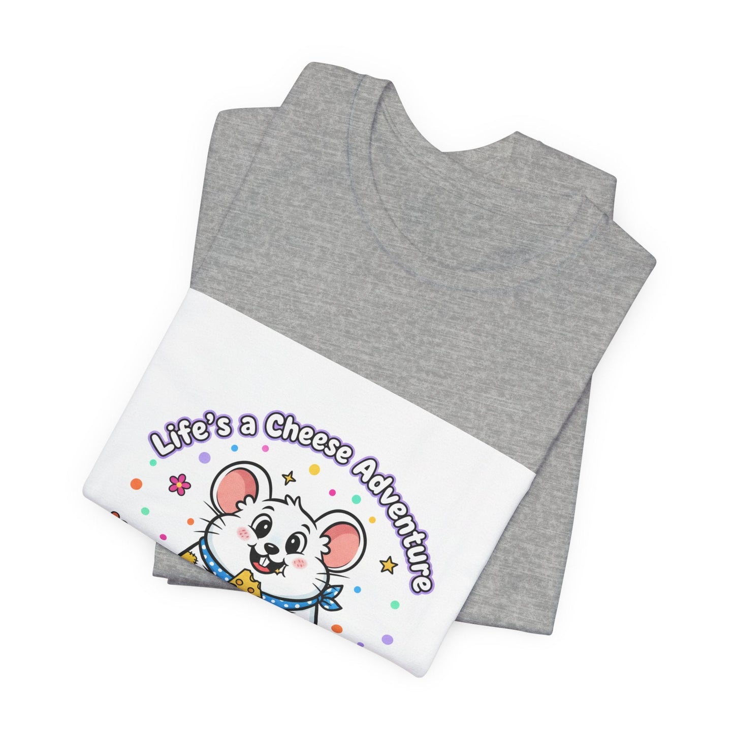 Cheese Adventure Mouse Tee | Rodent-core, quirky animal design
