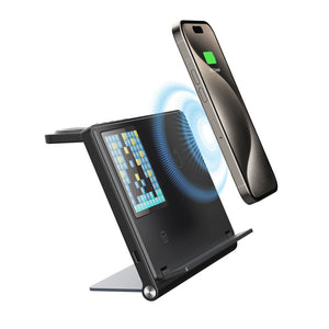 Magnetic Clock Wireless Charger Black