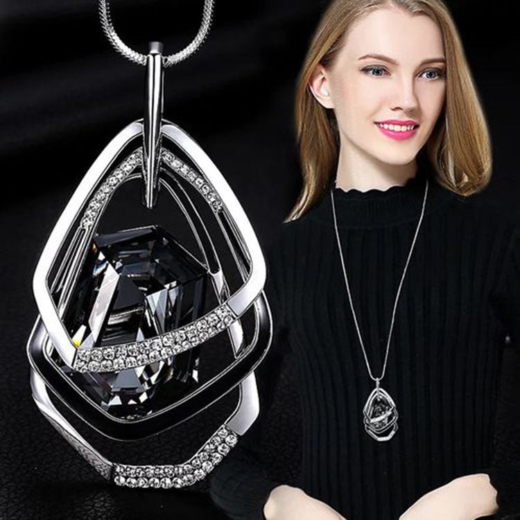 Crystal tassel necklace clothing accessories