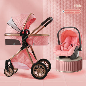 Gold tube all pink+safety basket