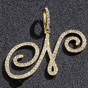 Gold single letter N