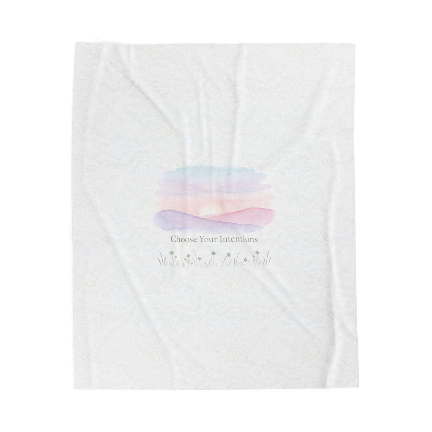 Choose Your Intentions Blanket | intention sticker, gentle resolution art