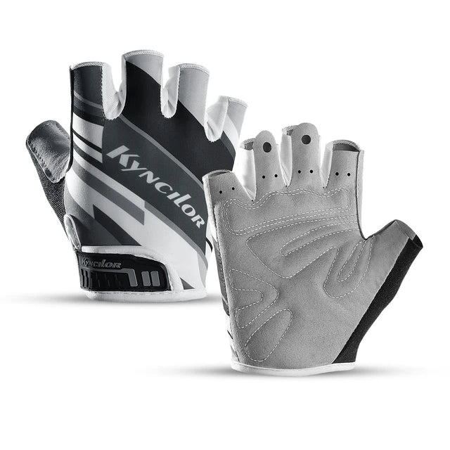 Outdoor cycling half finger gloves men's and women's sports fitness breathable Lycra short finger cycling gloves