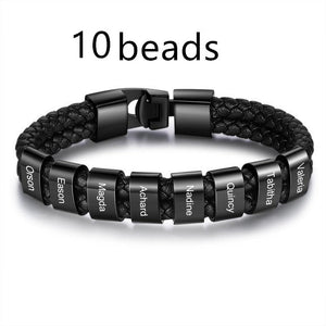 Ten beads bracelet black