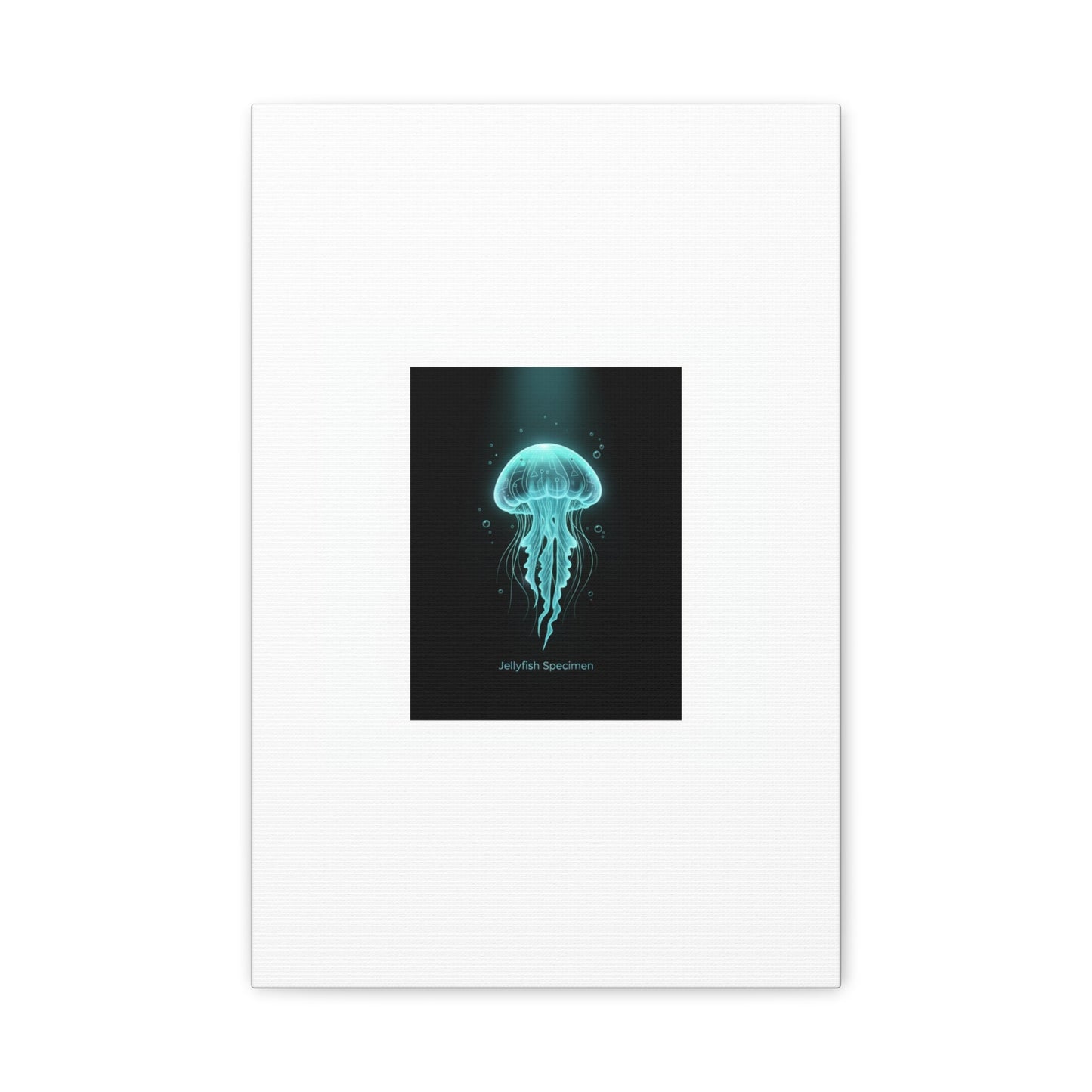 Bioluminescent Jellyfish Art Canvas | Deep Sea Aesthetic, Neon Glow