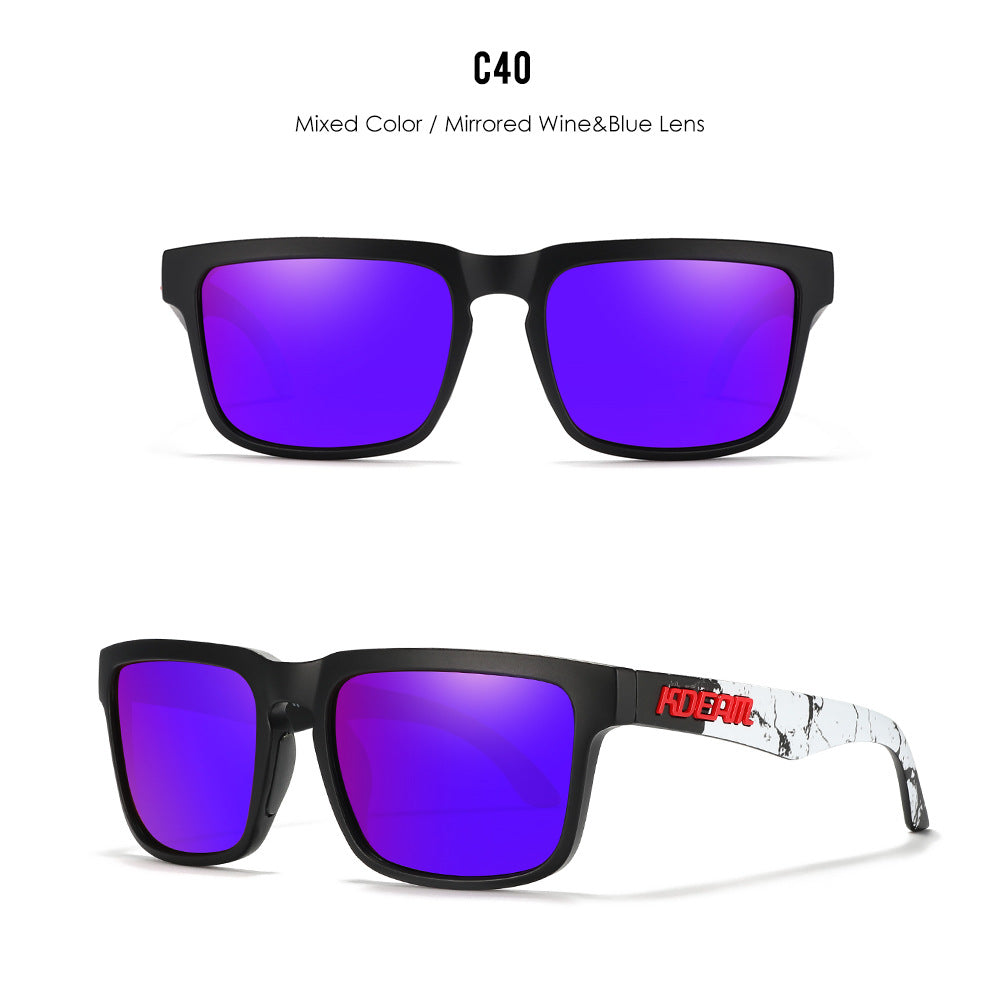 Classic polarized sunglasses for men and women ultra light driving glasses colorful real film sunglasses