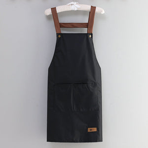 Strap leather label black