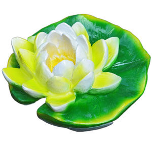 Small and medium-sized yellow and white lotus flowers