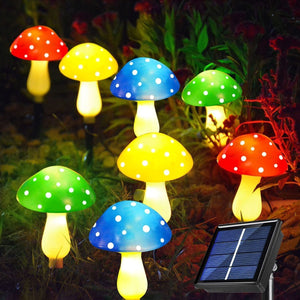 Colorful spotted mushrooms