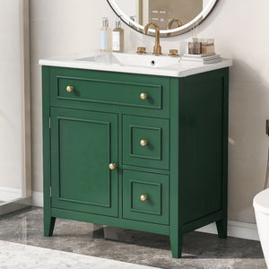 Green + Solid Wood+MDF