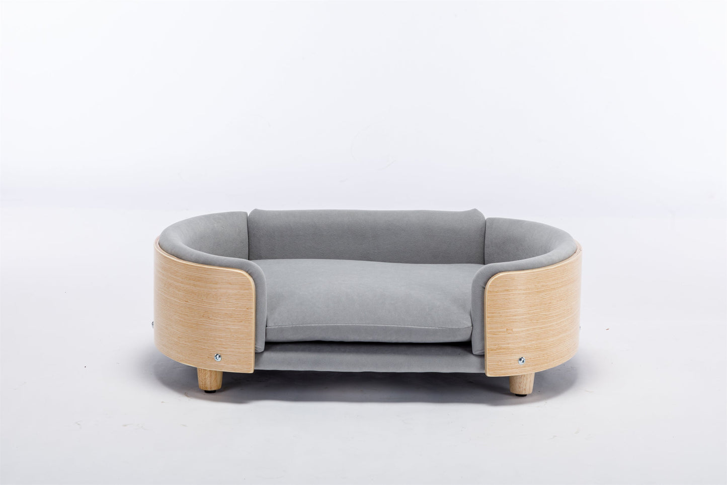 Scandinavian Style Elevated Dog Bed Pet Sofa with Solid Wood Legs and