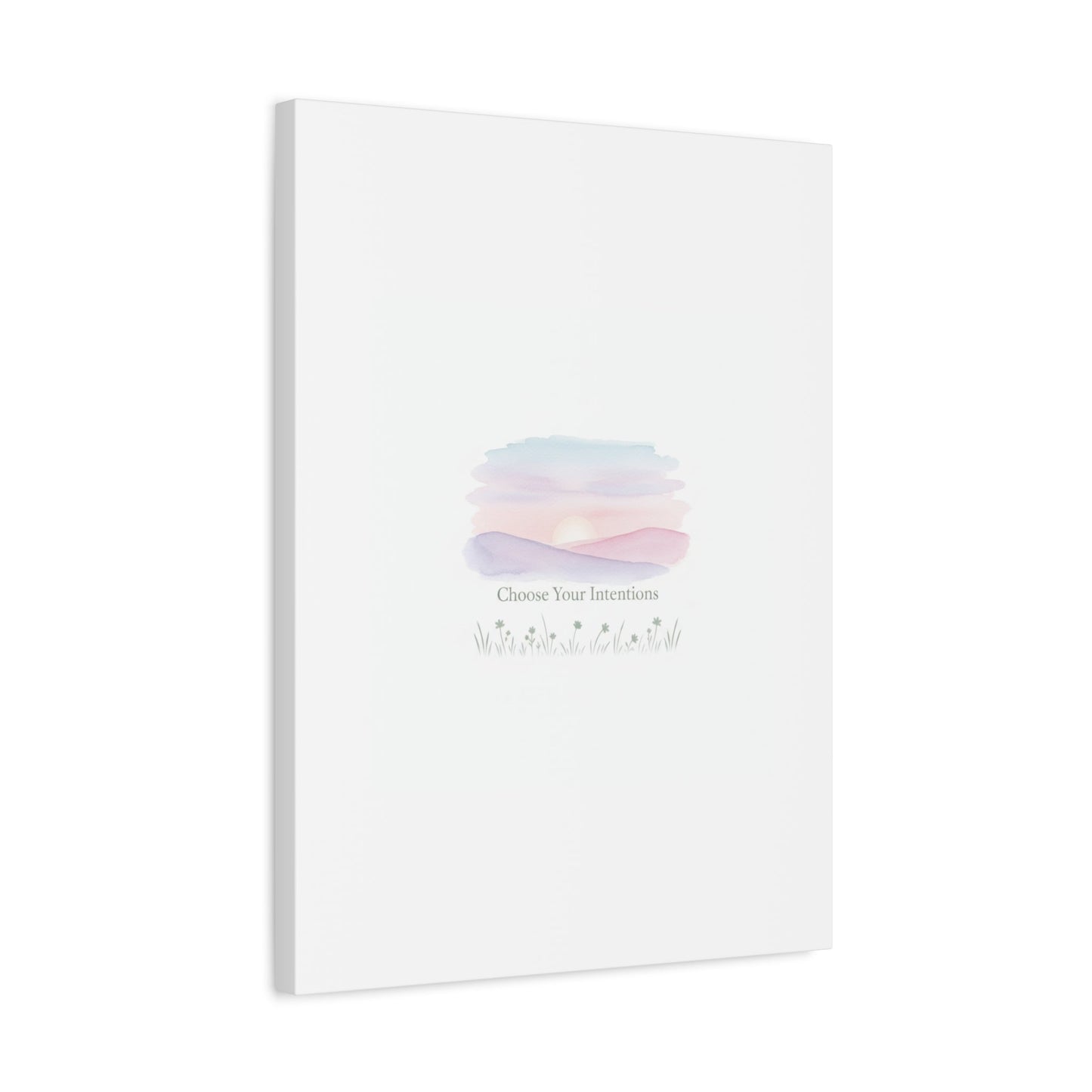Choose Your Intentions Canvas, soft wellness poster, pastel gradient mindfulness art